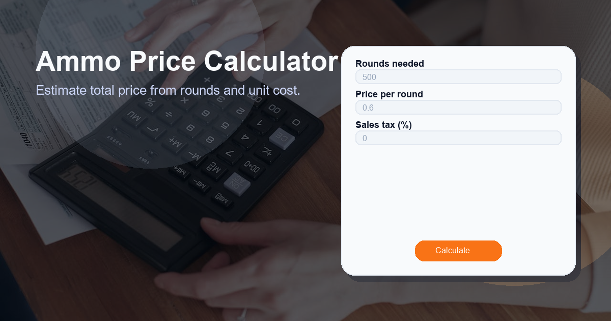 Estimate total price from rounds and unit cost.