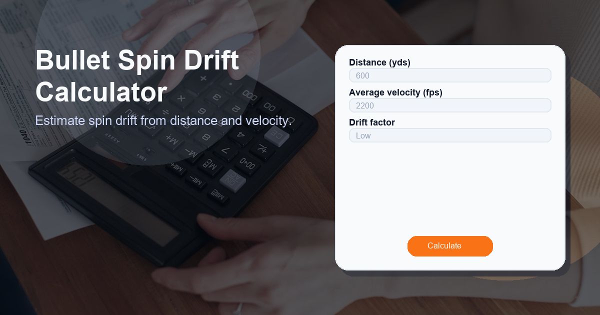 Estimate spin drift from distance and velocity.