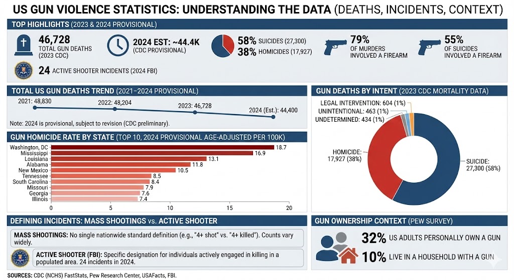 US gun violence statistics
